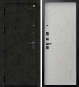 Товар Дверь V-16 Черный муар + Бетон темный - Бетон светлый DIS007354