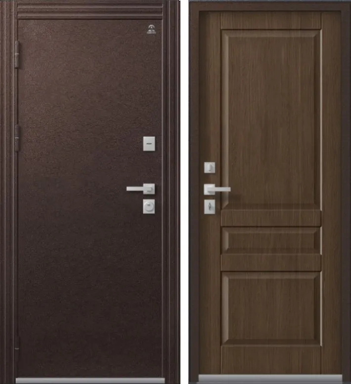 Дверь Термо-2 Шоколадный Муар - Дуб Янтарный DIS007373